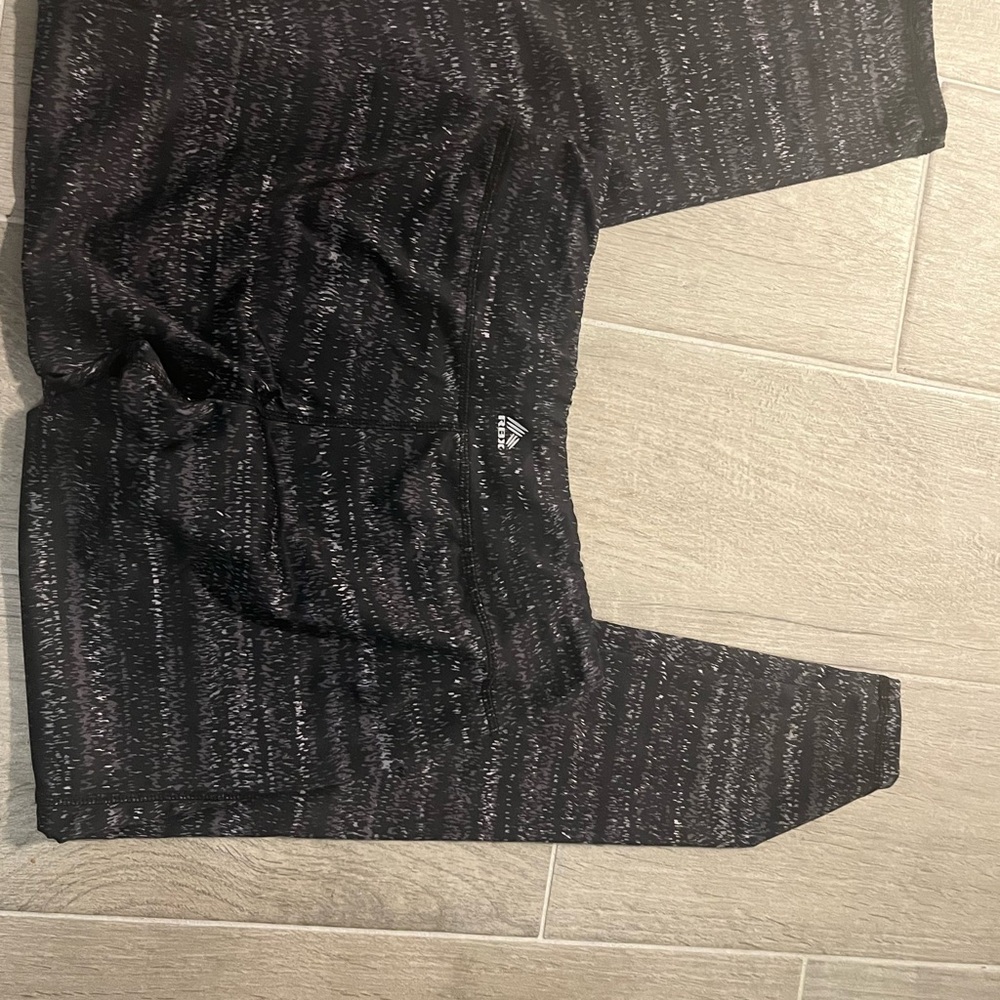 RBX Black Leggings with Elastic Waistband and Soft Stretchy Fabric